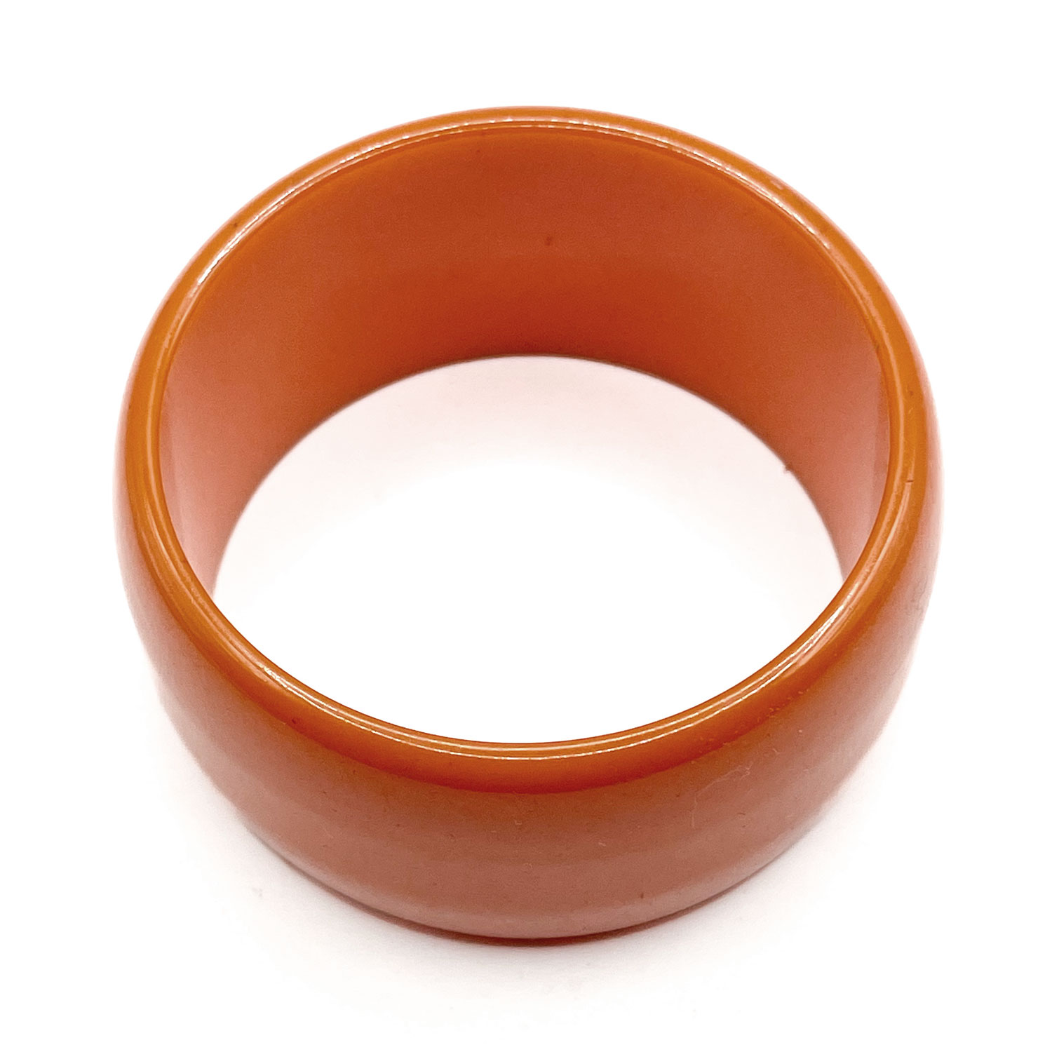 Orange bakelite bangle bracelet