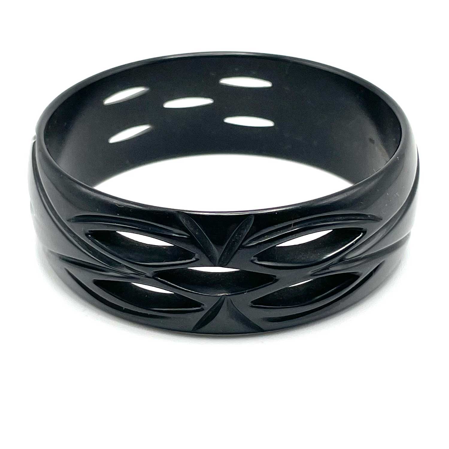 pierced bakelite bangle