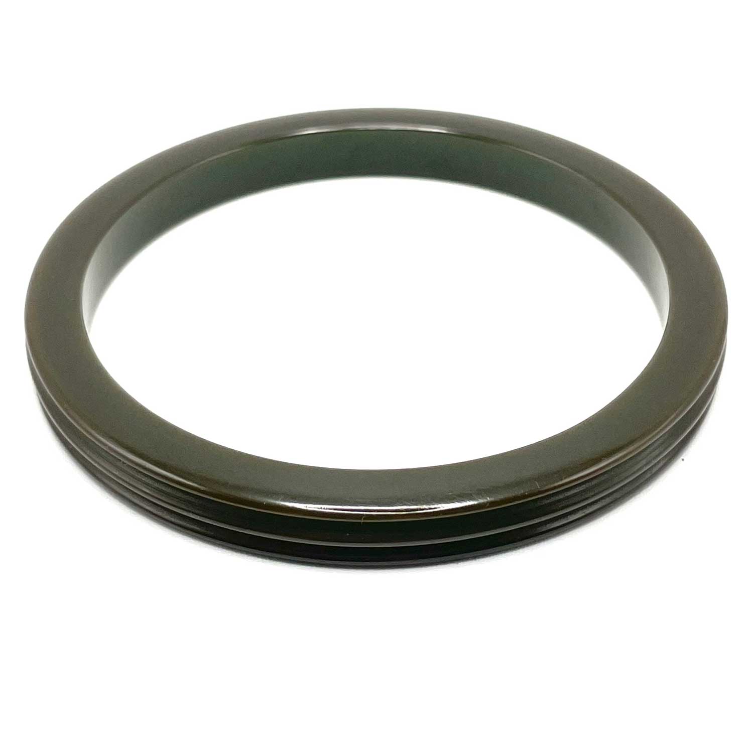 Olive green bakelite bangle