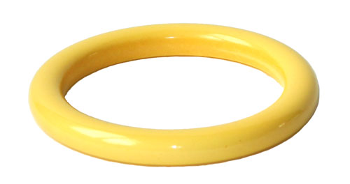 Vanilla yellow bakelite bangle