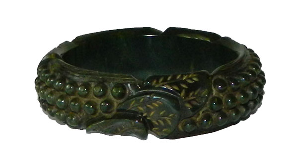 Carved bakelite bracelet