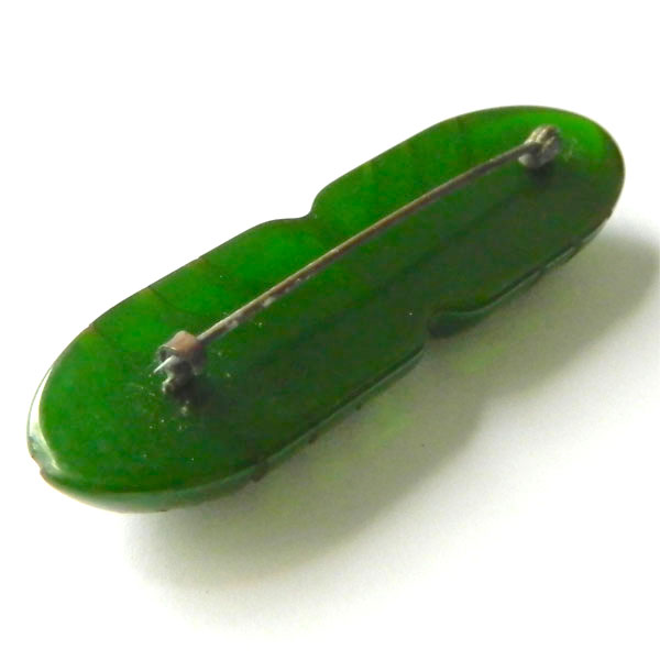 1930's carved bakelite brooch