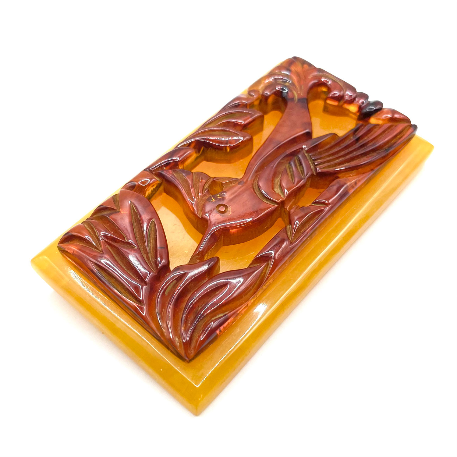 bakelite bird brooch