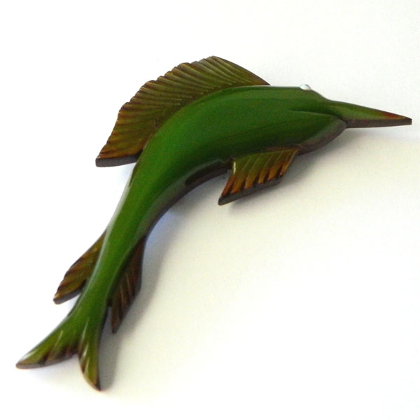 Bakelite swordfish brooch