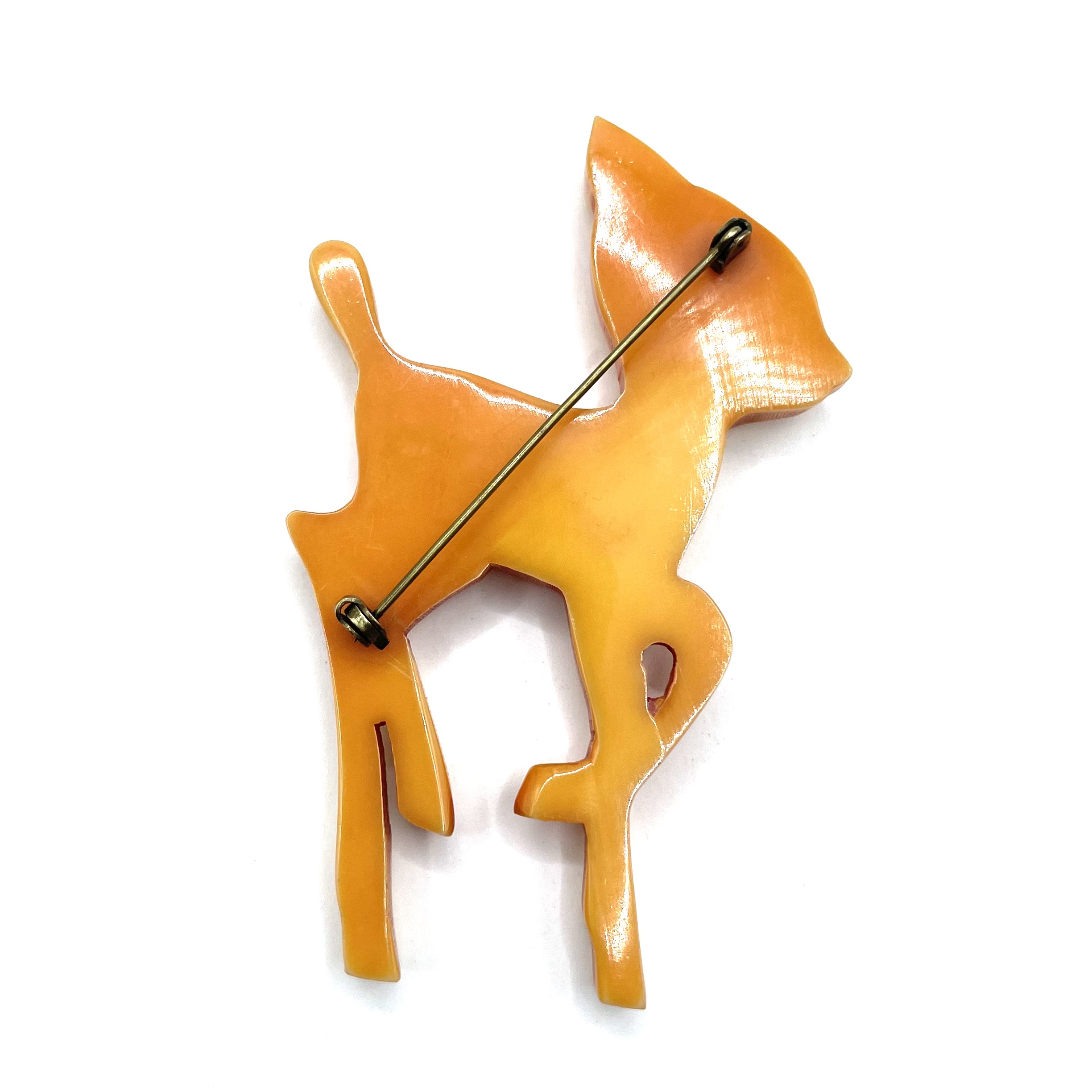 Vintage Bakelite deer brooch