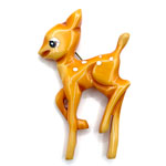 bakelite fawn brooch