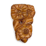 Vintage floral bakelite dress clip