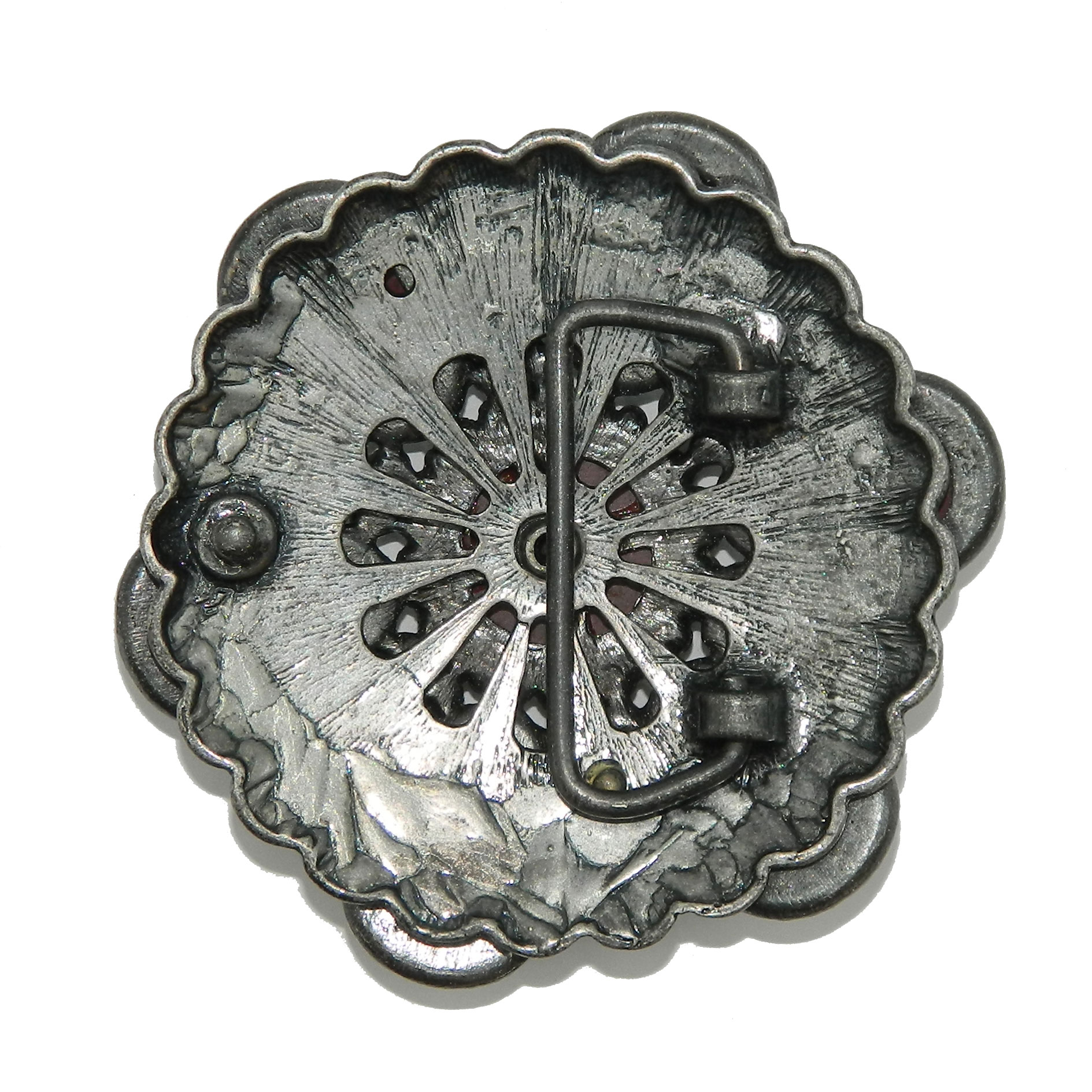 1980s rhinstone belt buckle