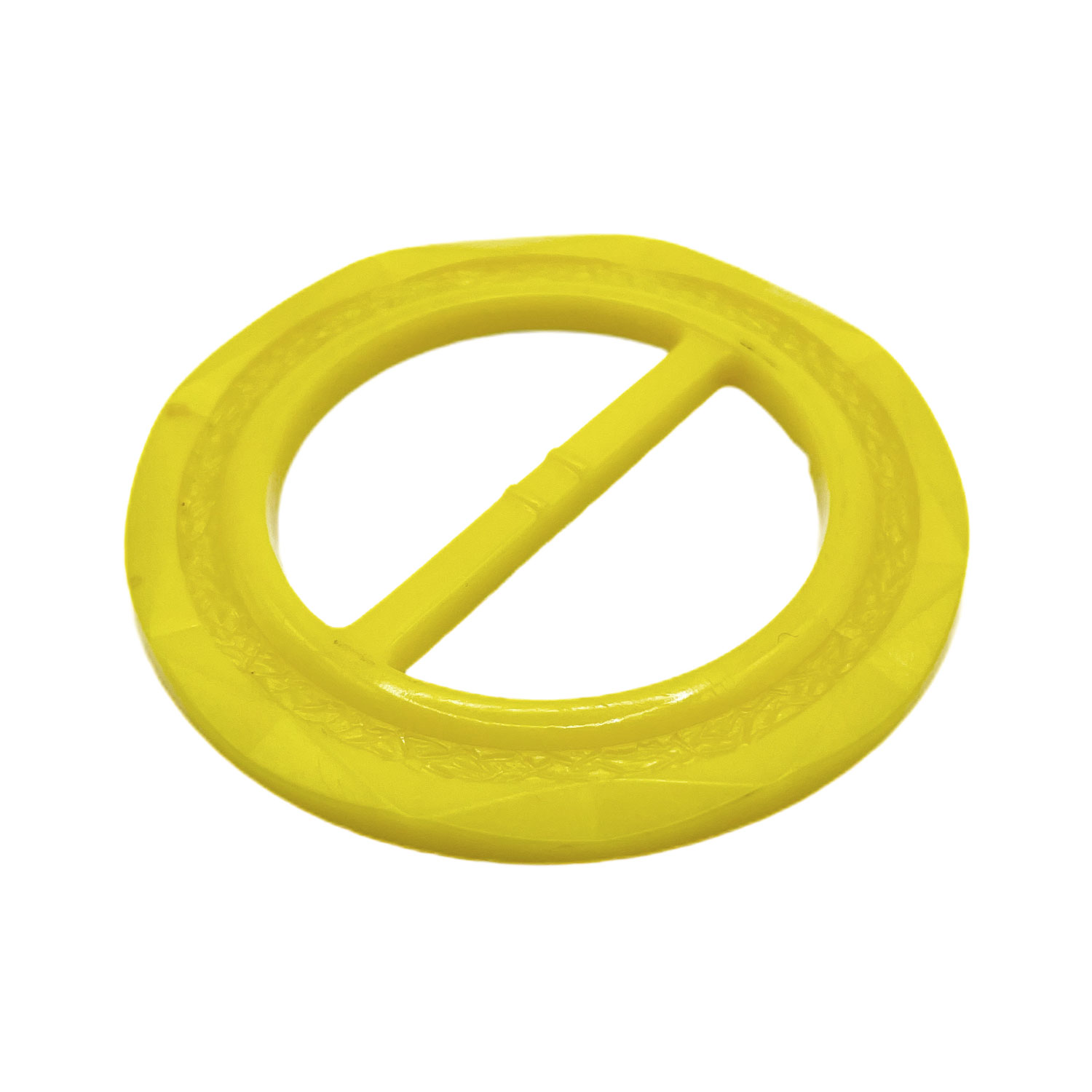 1930s carved yellow bakelite belt buckle