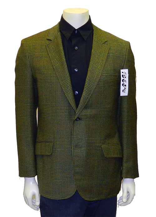 vintage 1960's green glen plaid blazer