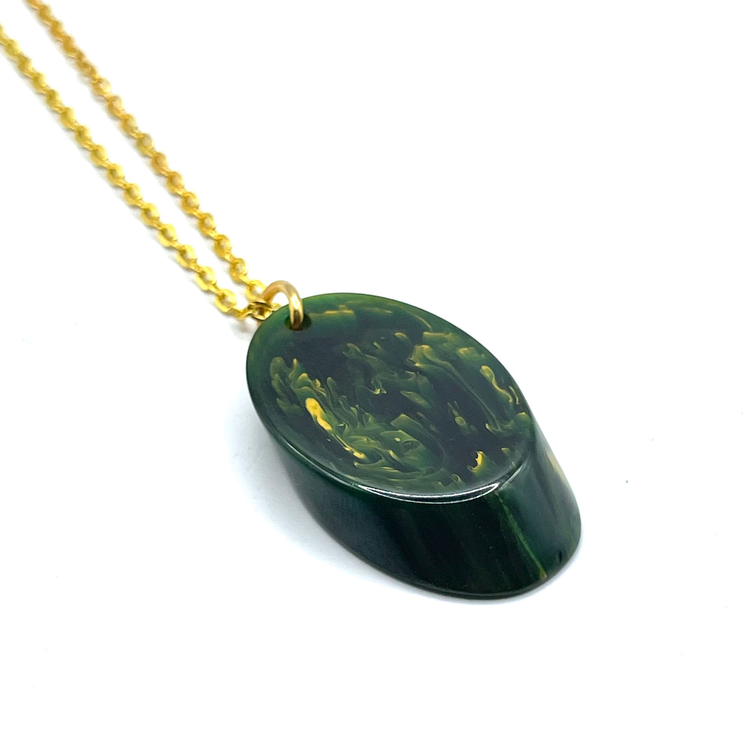 spinach bakelite pendant