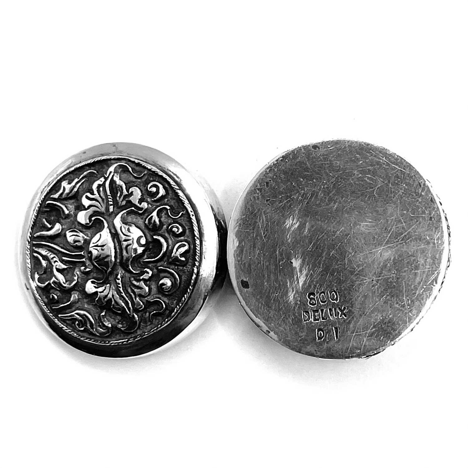 Yogya silver Art Nouveau pill box