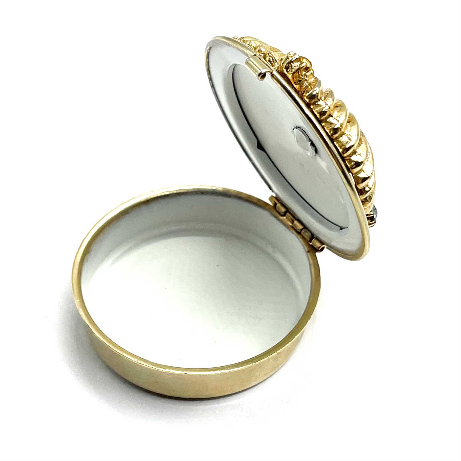 1950s rhinestone pill box