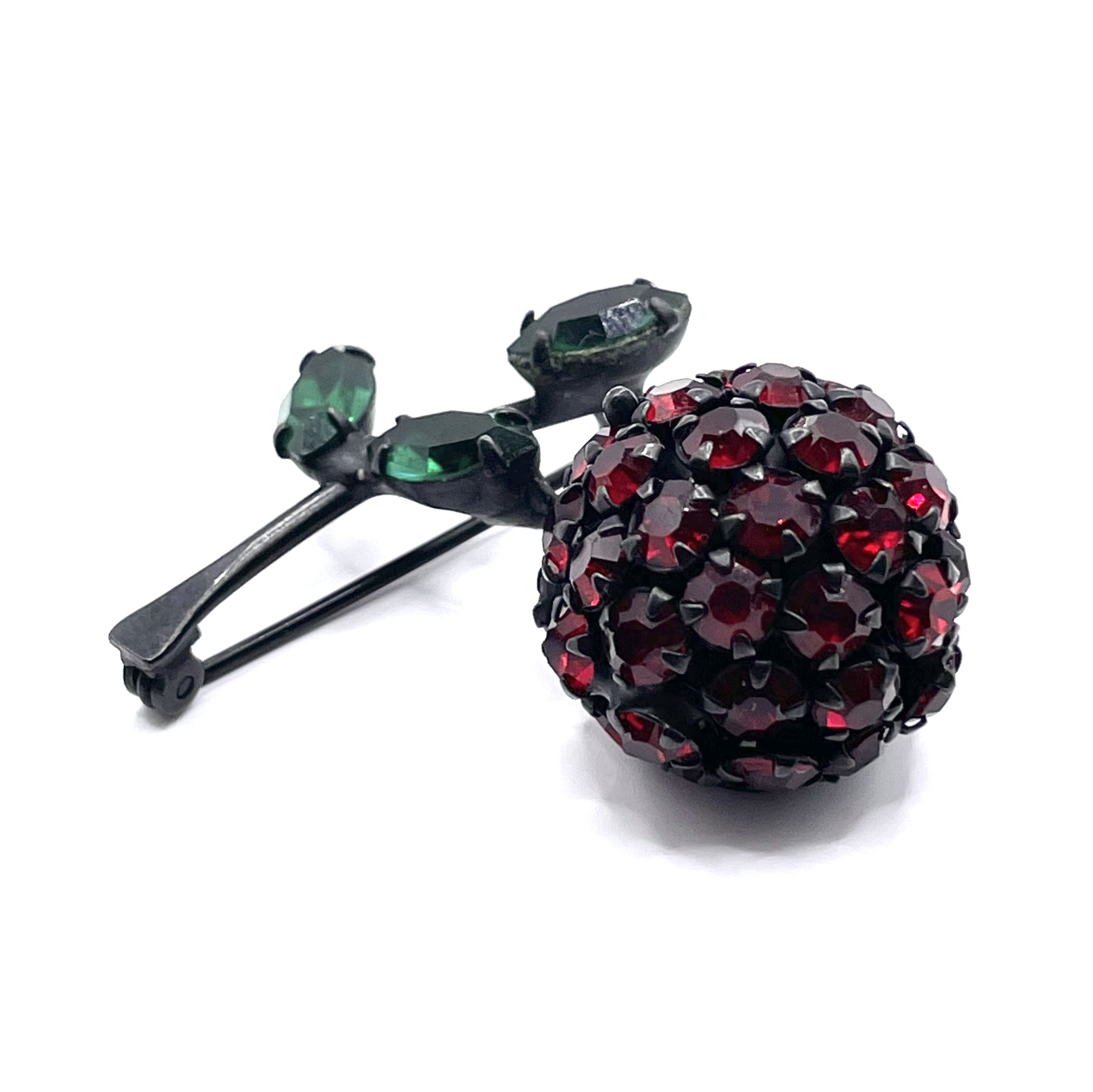 Warner red cherry brooch
