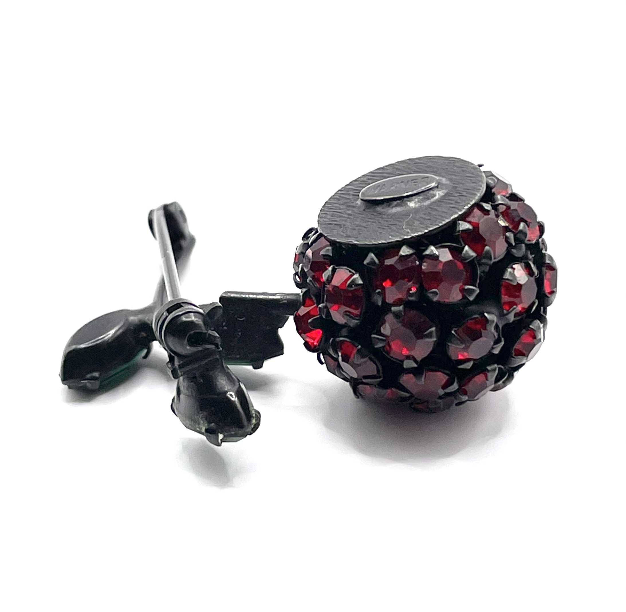 Warner rhinestone cherry brooch