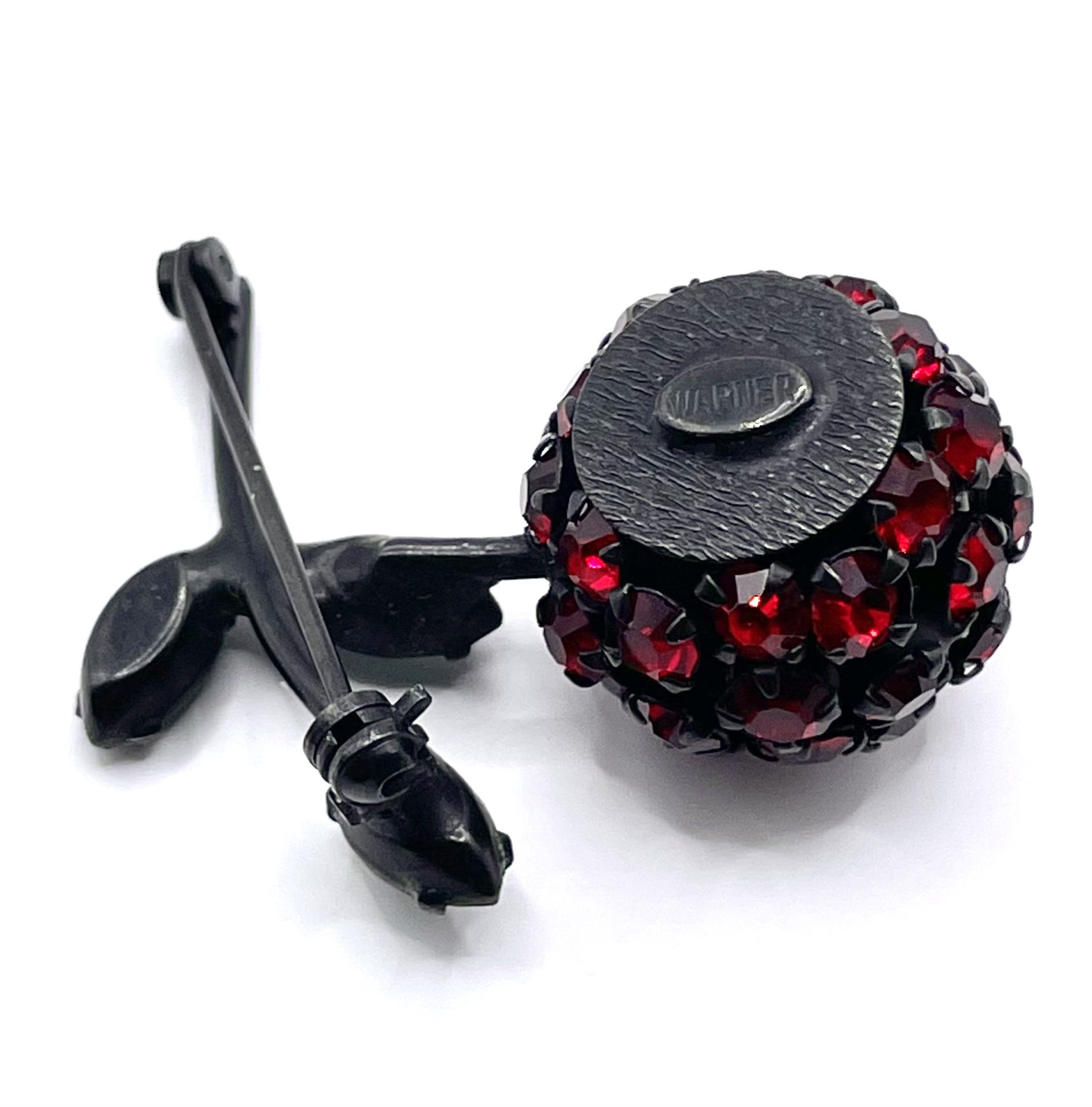Warner red cherry brooch