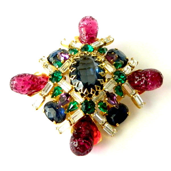 1950's rhinestone brooch