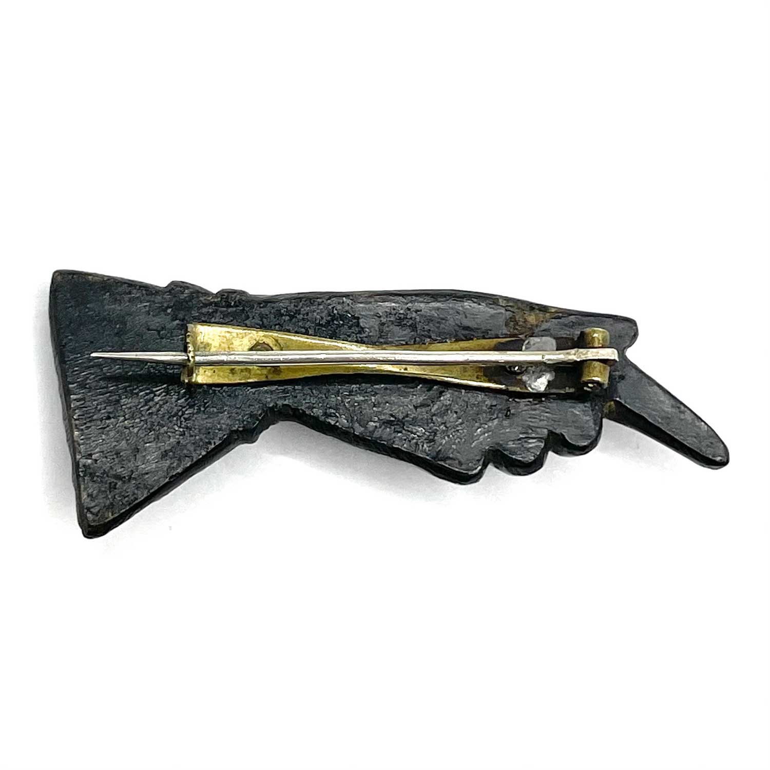 Antique pointing hand brooch