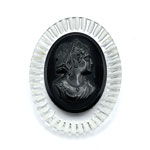 Lucite cameo brooch