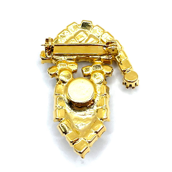 Rhinestone Santa Claus Brooch