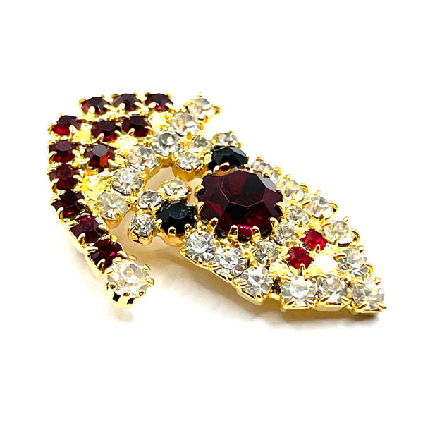 Rhinestone Santa Claus Brooch