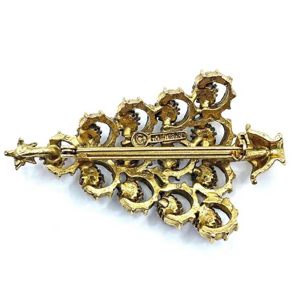 Hollycraft Christmas tree pin