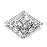 Warner rhinestone brooch