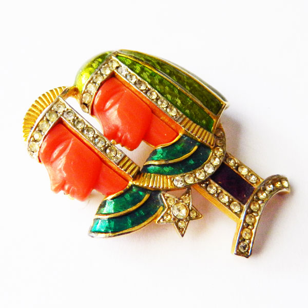 De Nicola Egyptian reviaval brooch