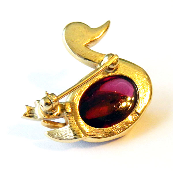 Trifari jelly belly duck brooch