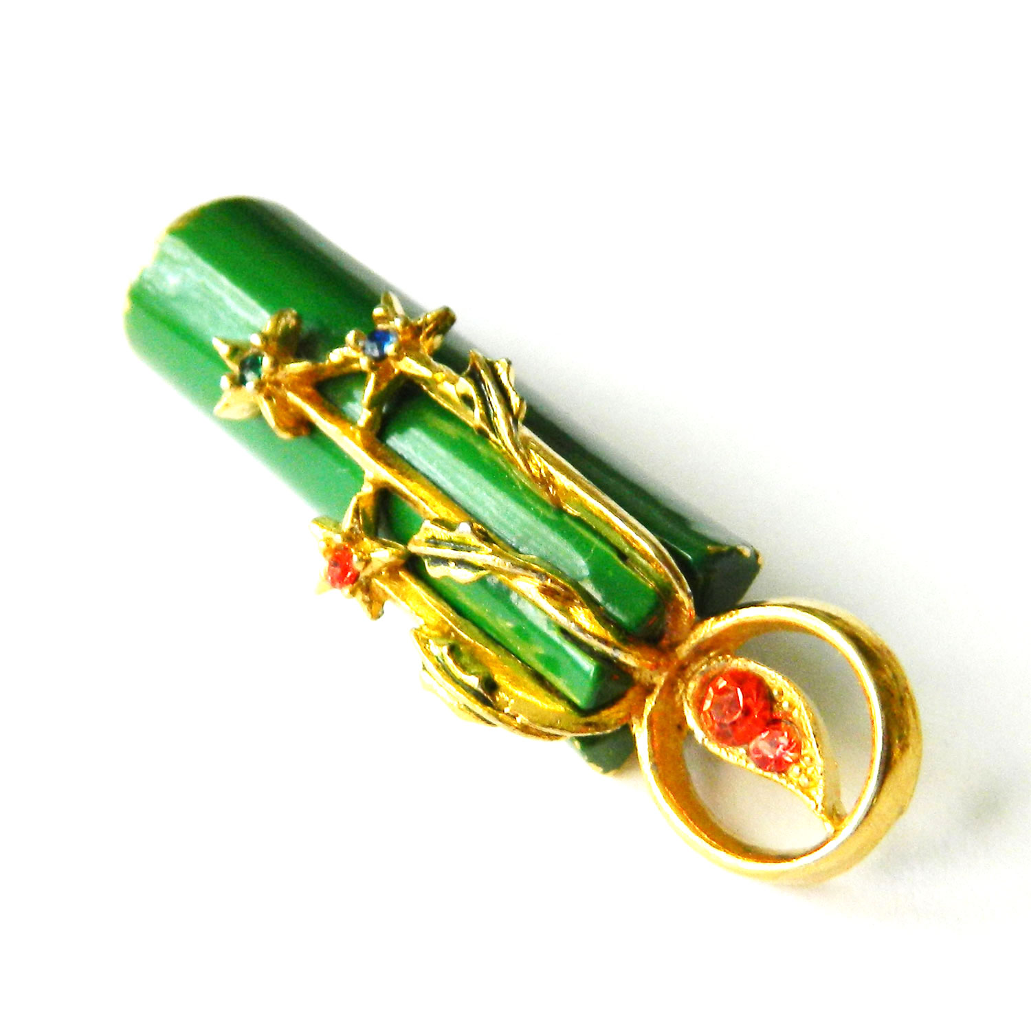 Christmas candle brooch