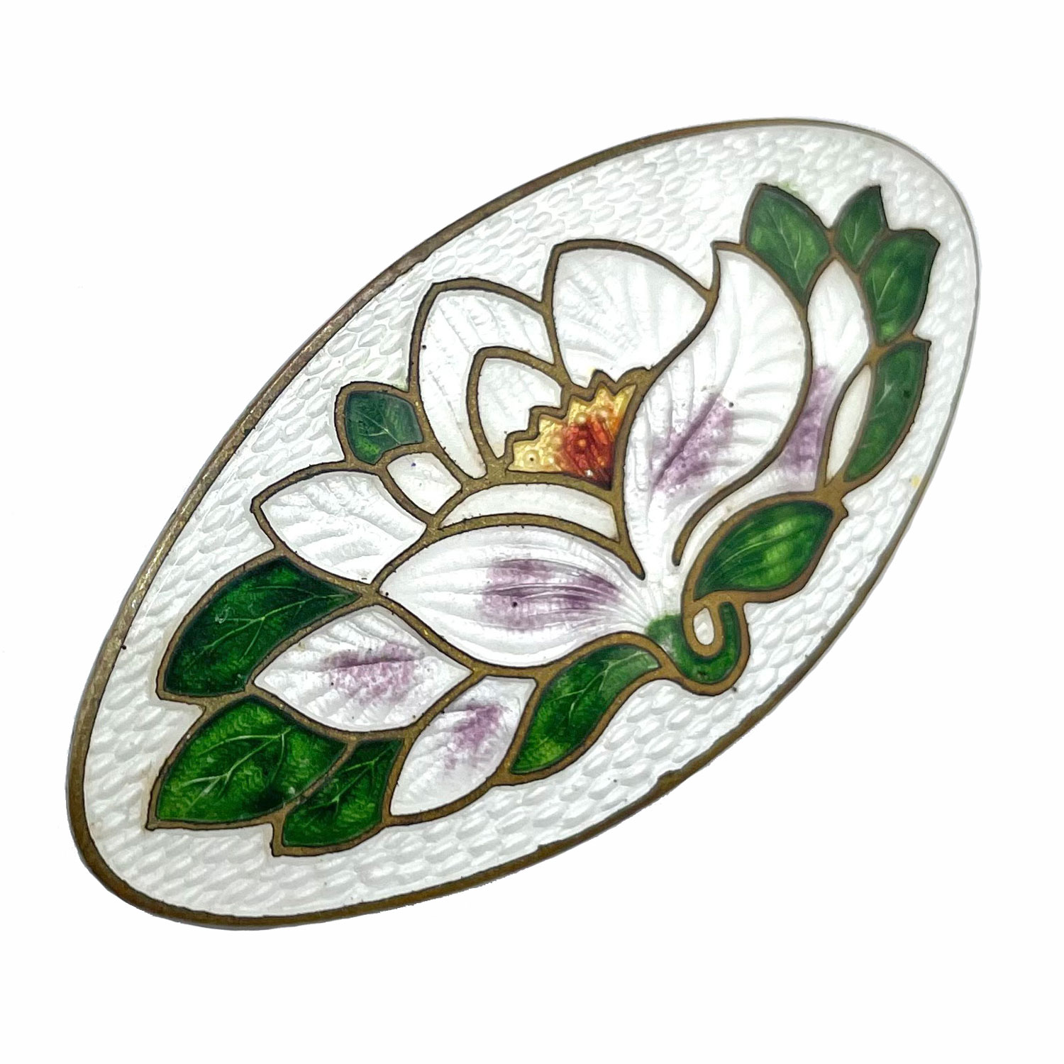 antique enamel brooch