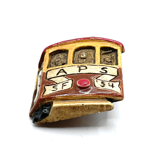 vintage cable car brooch