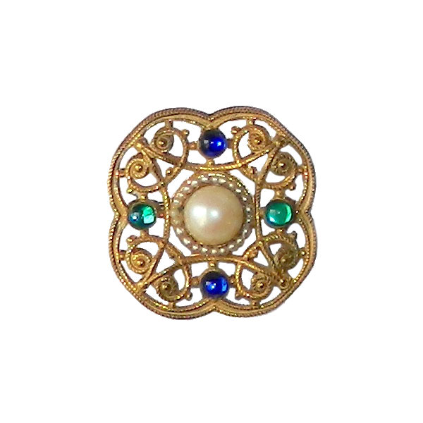 Miriam Haskell pearl brooch