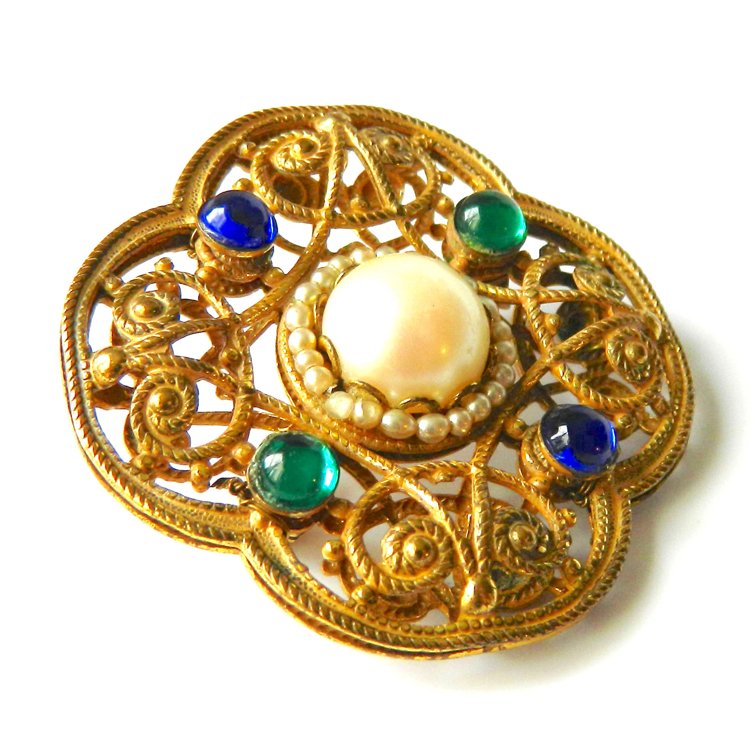 Miriam Haskell pearl brooch