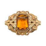 Victorian revival rhinestone brooch