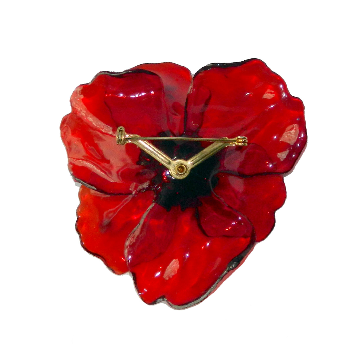 Plastic Flower Brooch