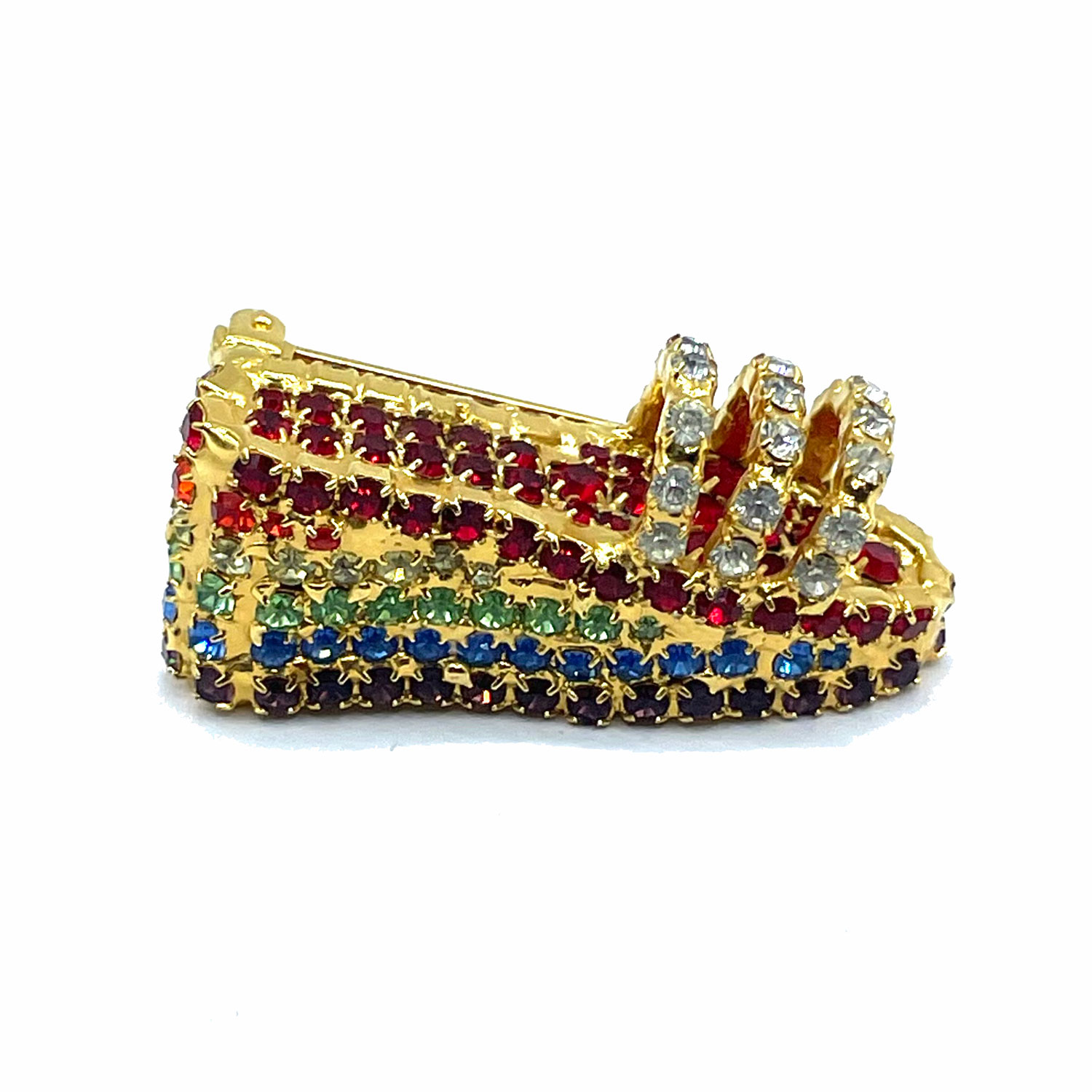 Dorothy Bauer Rhinestone sandal brooch