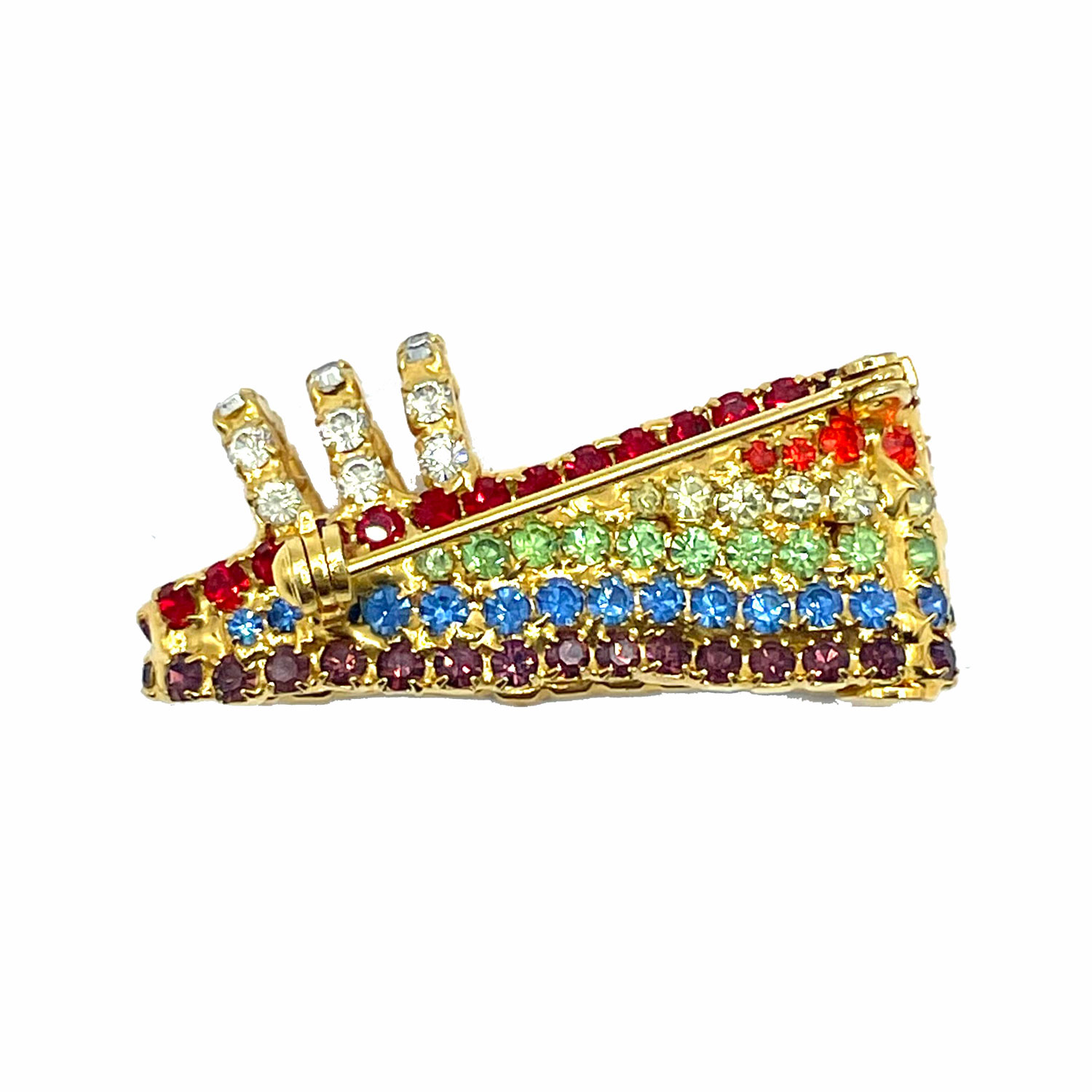 Dorothy Bauer Rhinestone sandal brooch