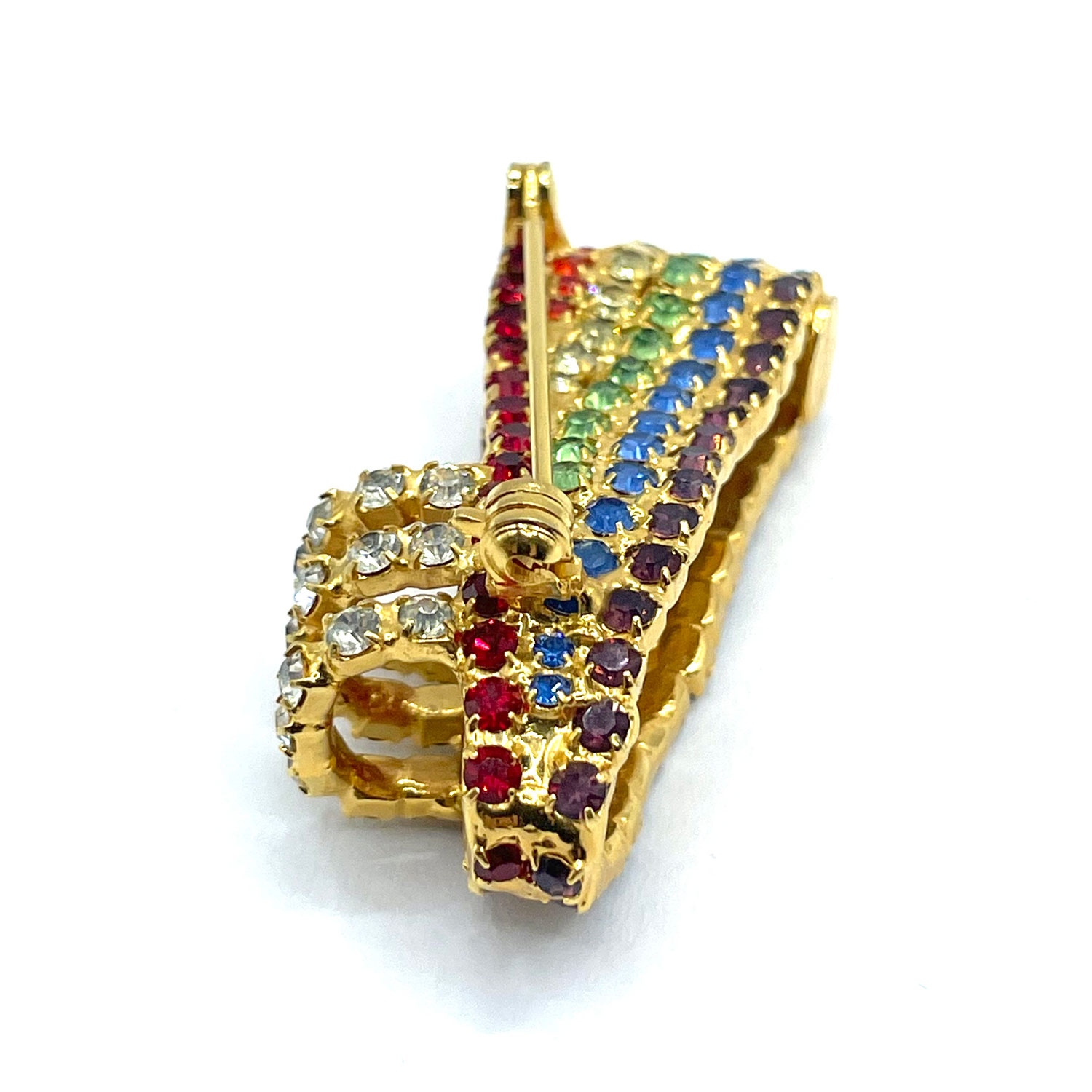 Dorothy Bauer Rhinestone sandal brooch