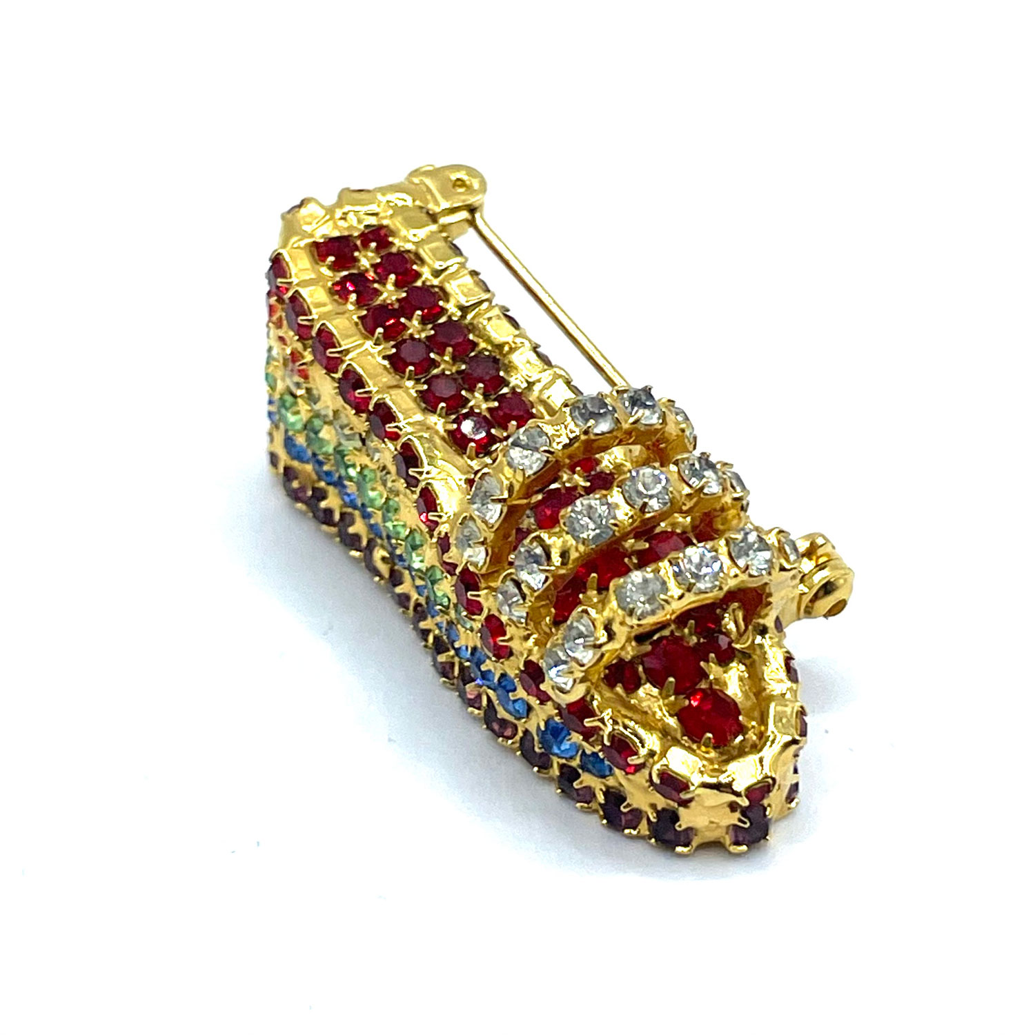 Dorothy Bauer Rhinestone sandal brooch