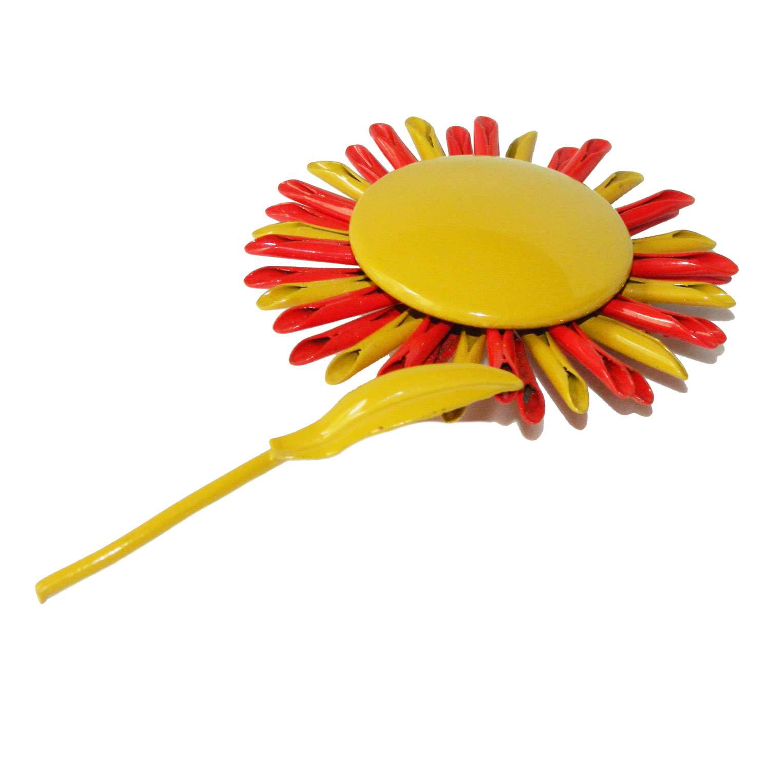 enamel flower brooch