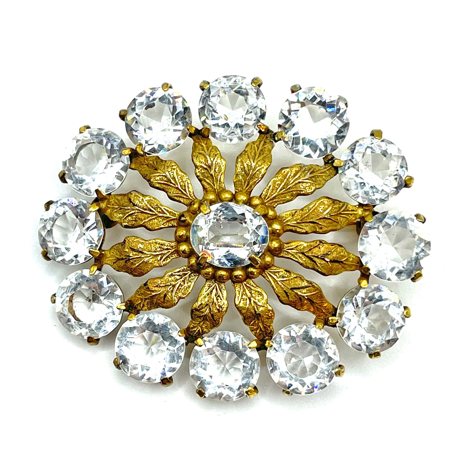 1950s Austrian crystal rhinestone brooch