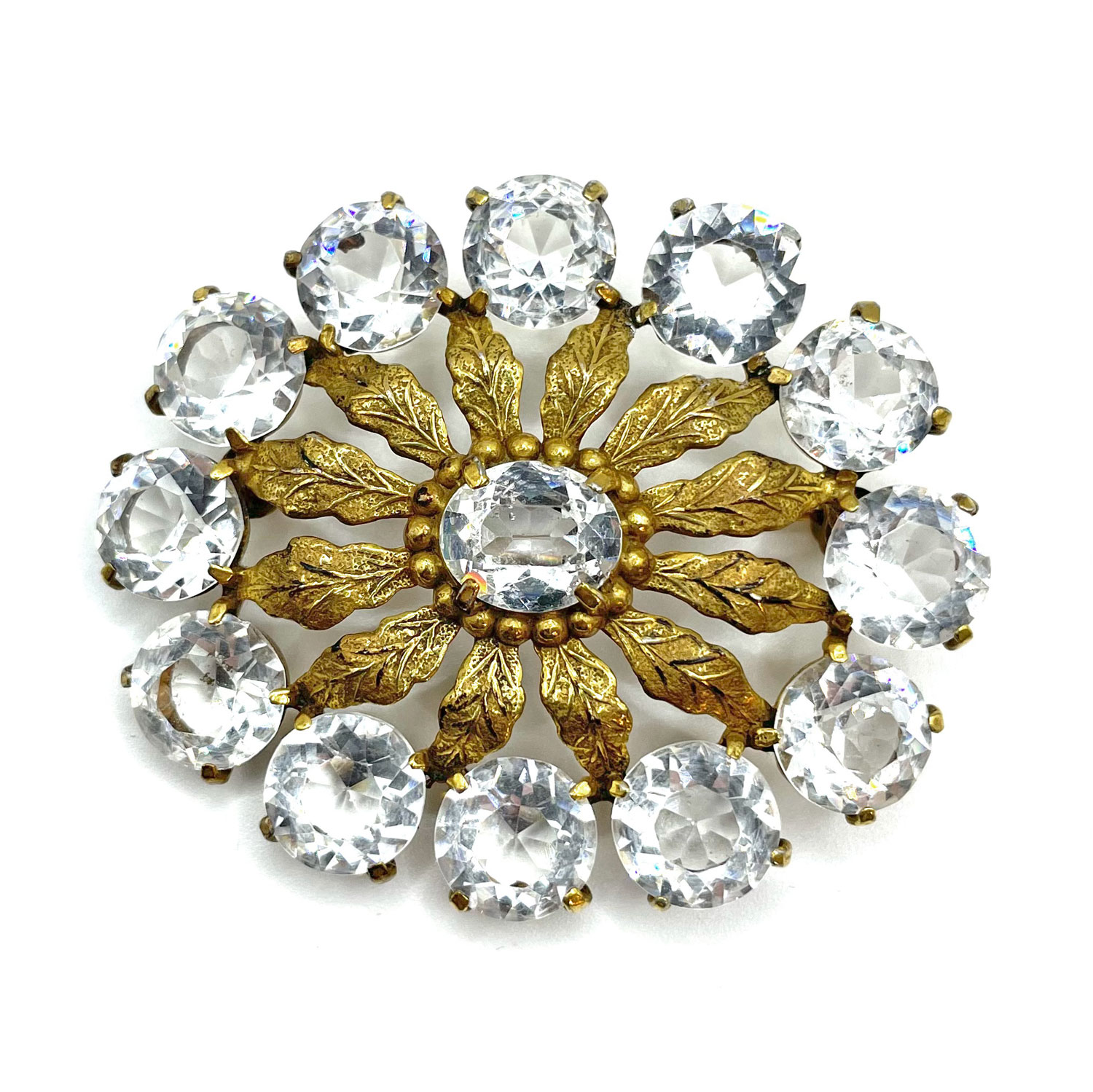 1950s crystal brooch