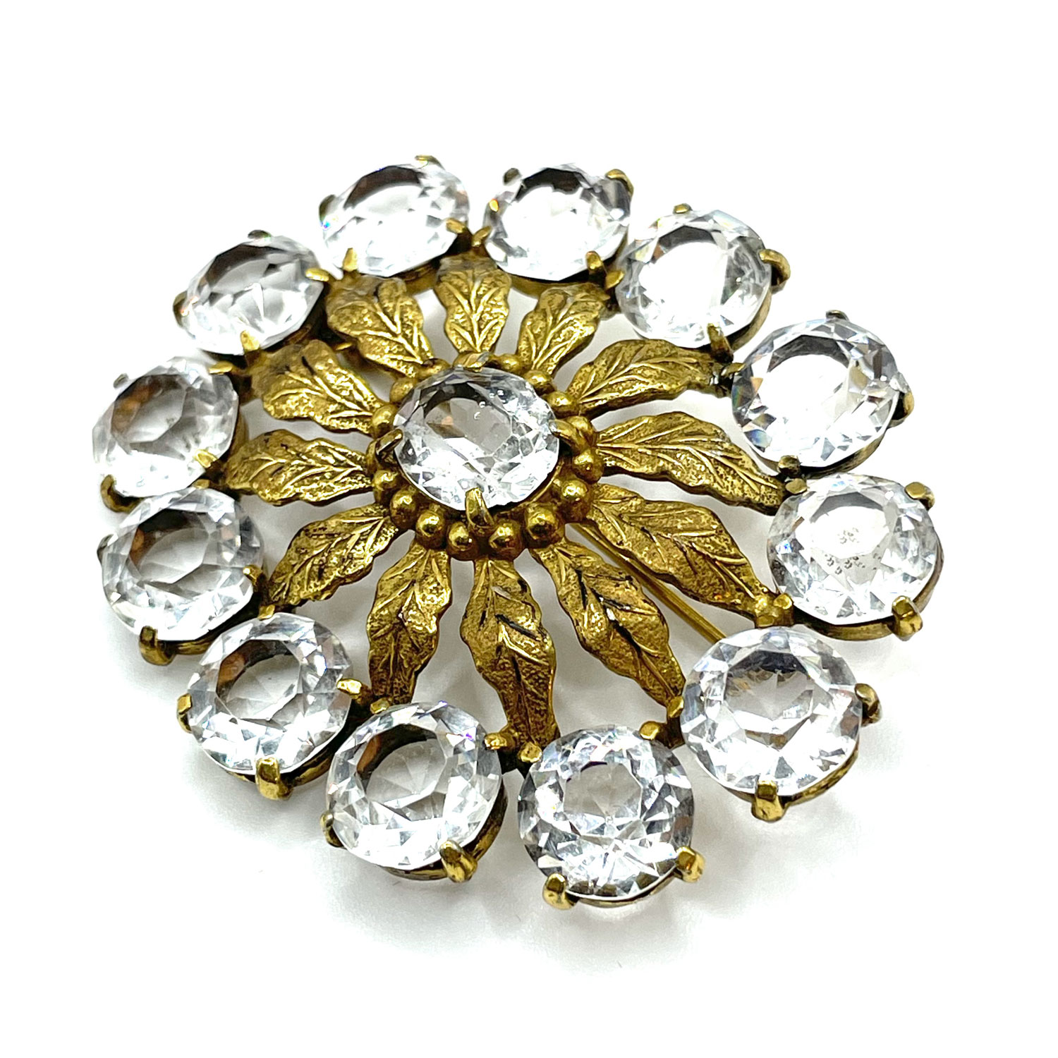 1950s Austrian crystal rhinestone brooch