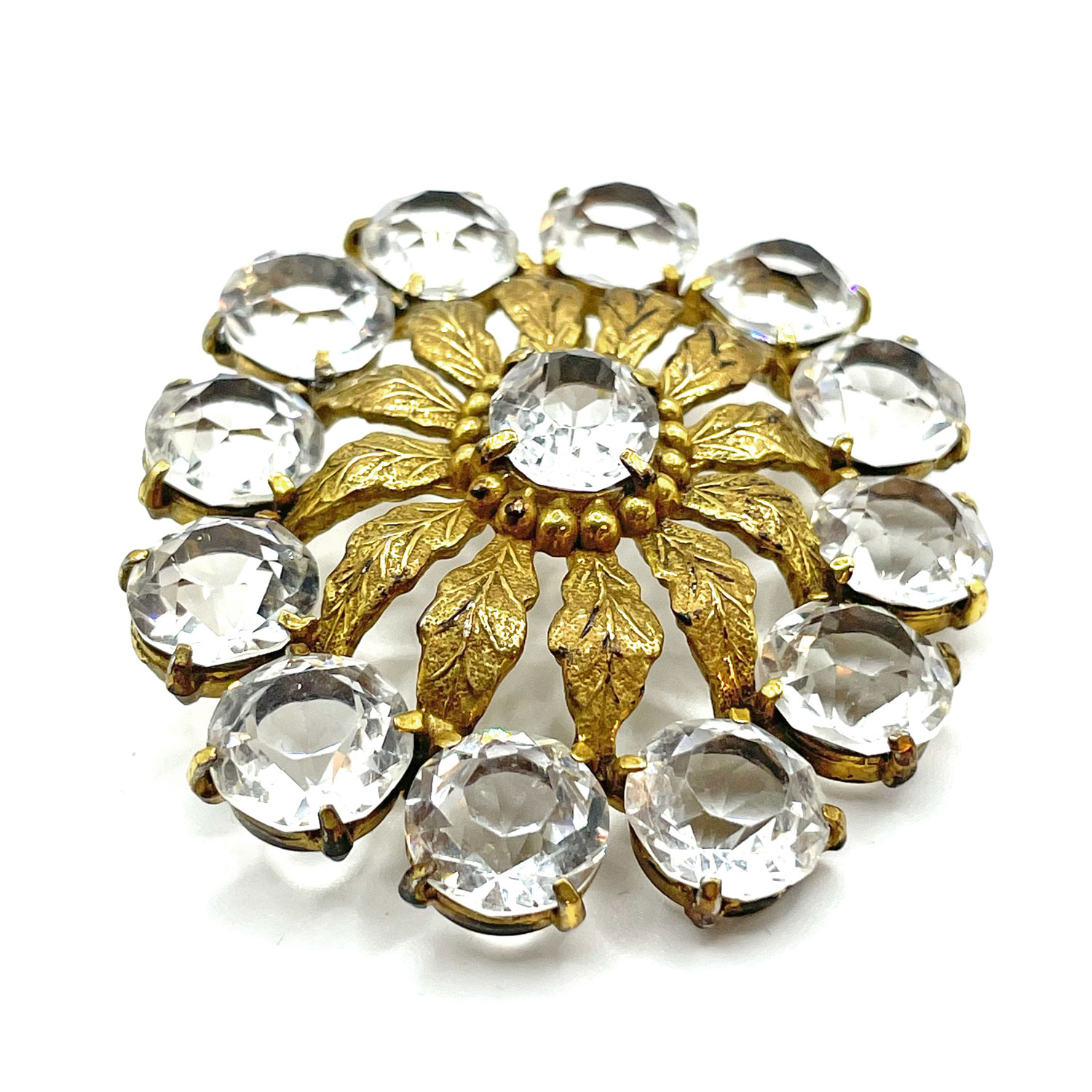 1950s crystal brooch