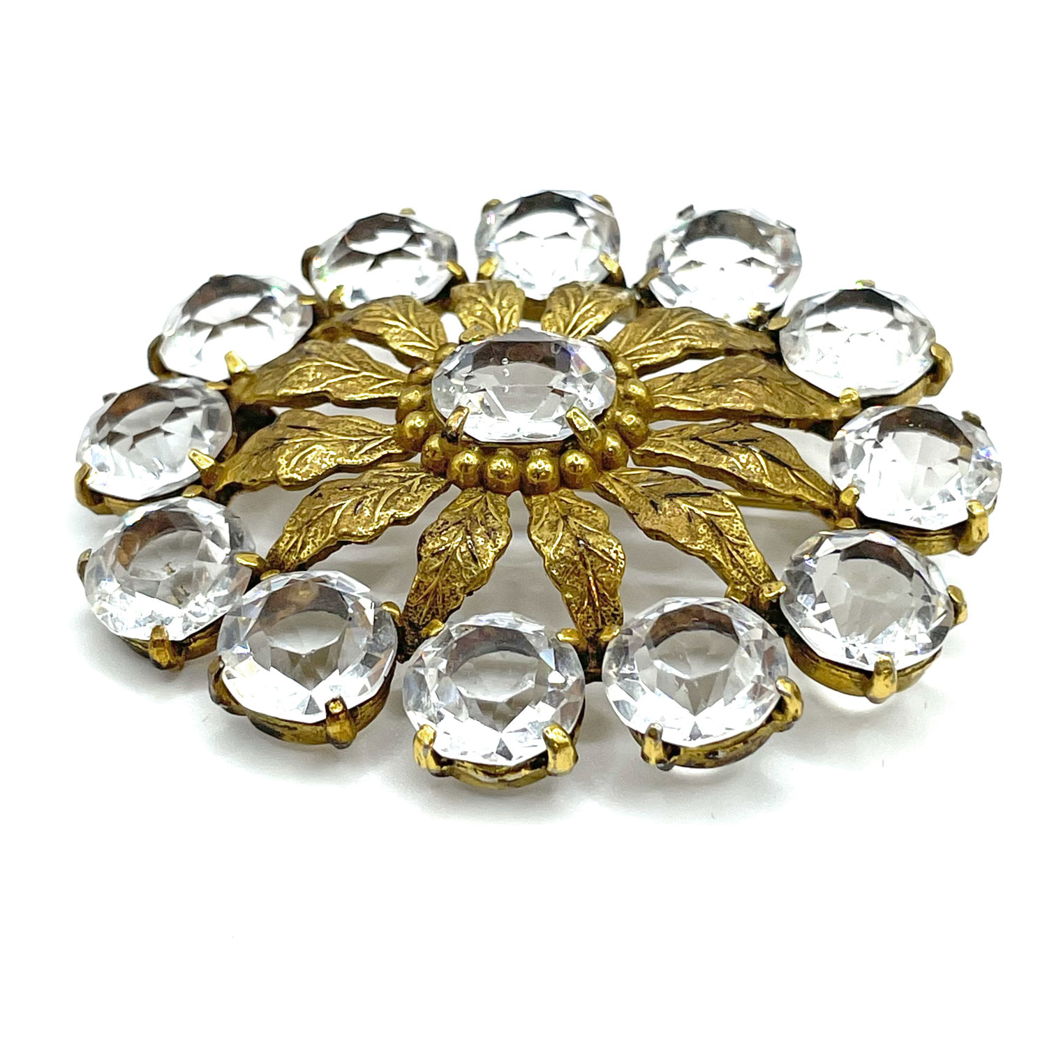 1950s crystal brooch