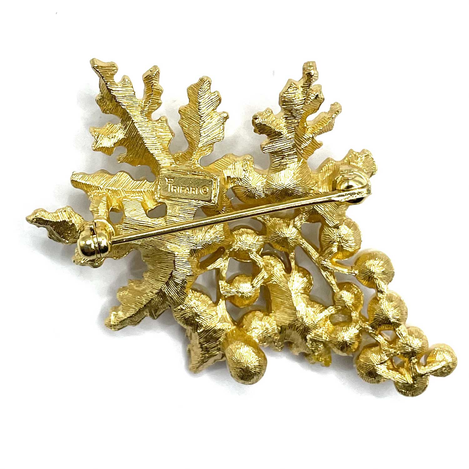Crown Trifari grapes brooch