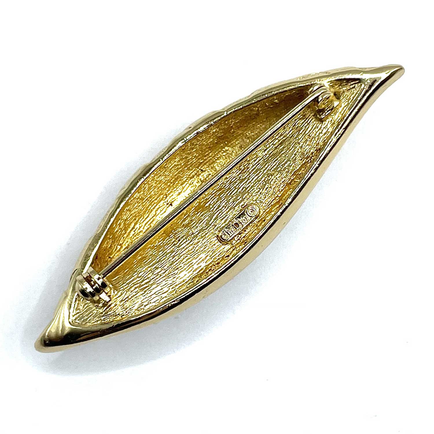 Vintage Christian Dior pea pod brooch