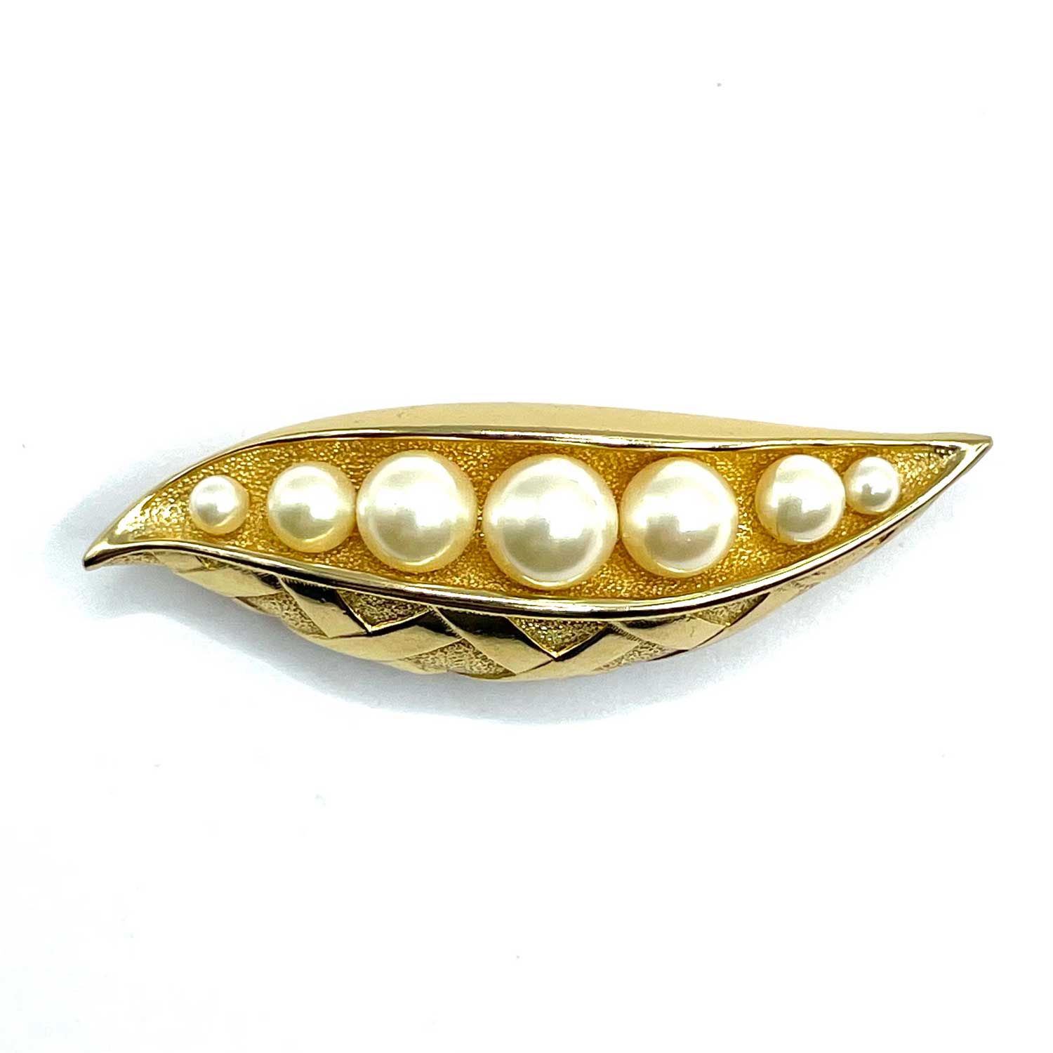 Vintage Christian Dior pea pod brooch