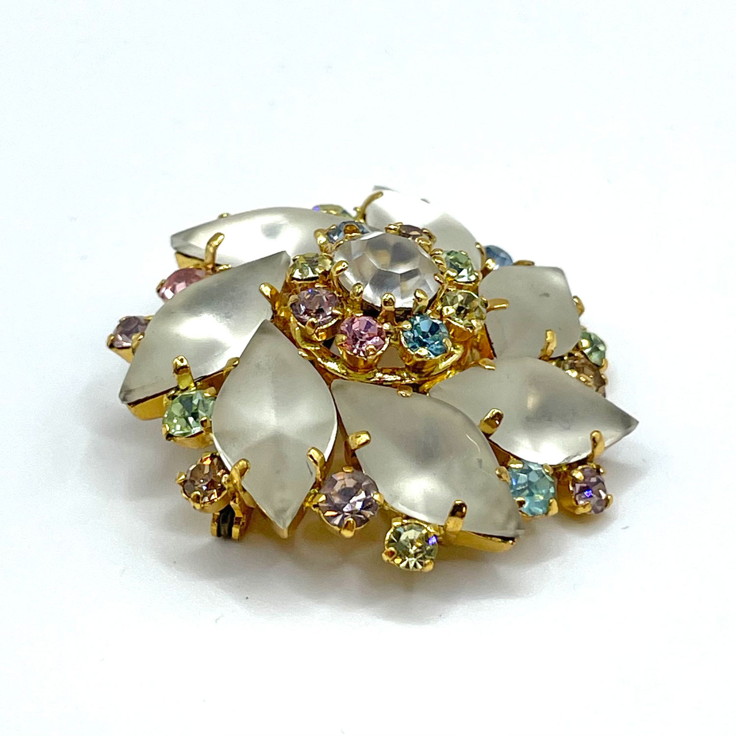 1950s Austrian crystal rhinestone brooch